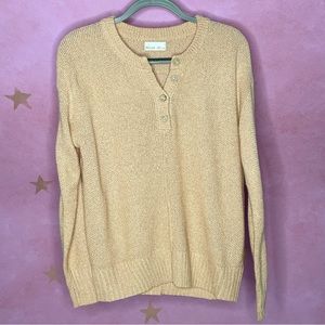 Becool Vintage Grandmacore Peach Pullover Sweater Women’s Size M/L